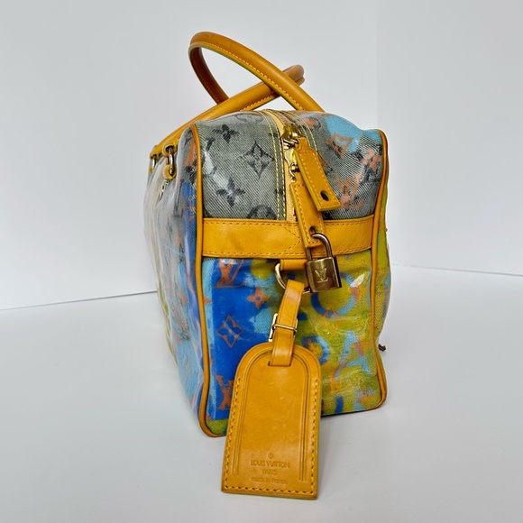 Louis Vuitton Limited Edition Richard Prince Jaune Defile Weekender PM Pulp Bag - Picture 6 of 16